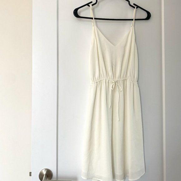 White Aritzia Babaton Mini Spaghetti Strap Dress - Picture 1 of 2